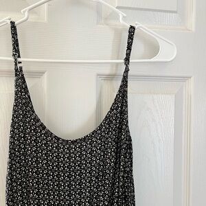 Black and White Floral Tank Dress